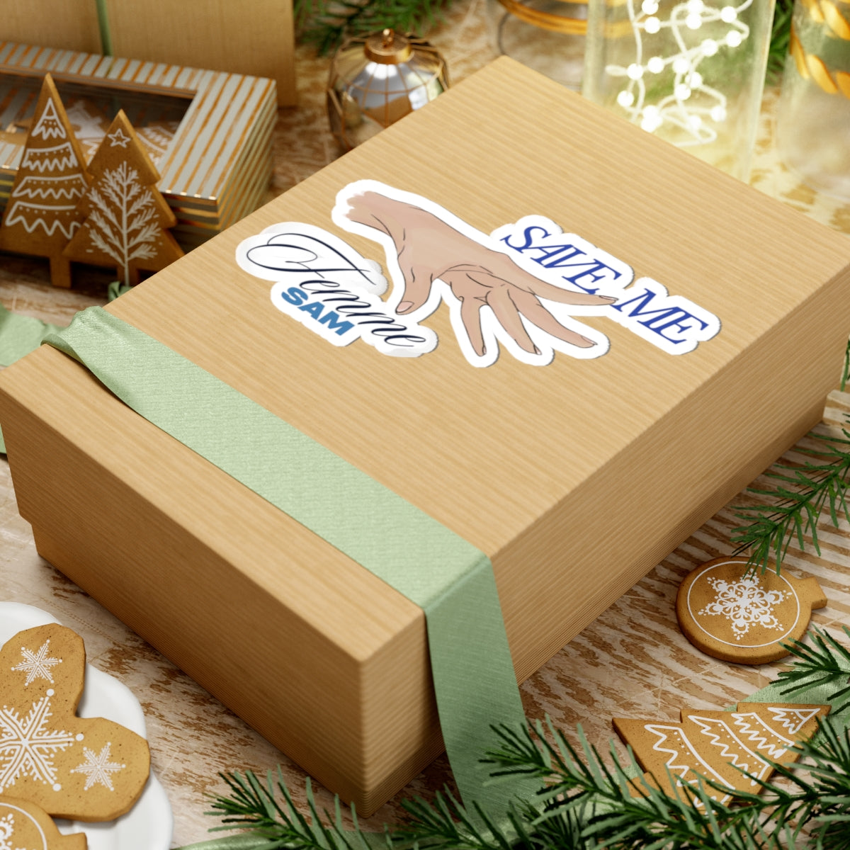 Save Me SAMANTHA Feminist Kiss-Cut Stickers - Save Me Hand Design, Laptop Decals, Empowerment Accessories, Gift Ideas for Her, Sticker Pack