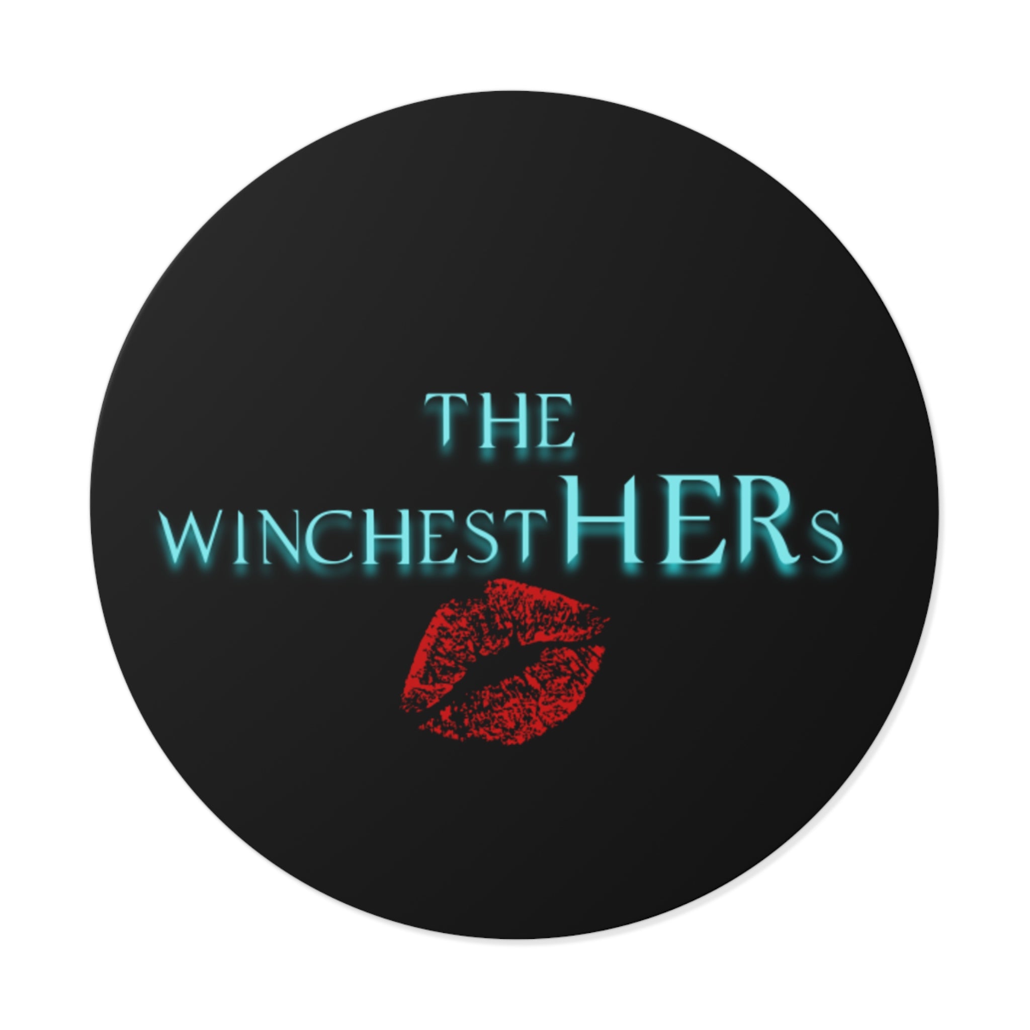 The WinchestHERS Round Vinyl Stickers - Fun, Trendy Decals for Fans, Car Stickers, Gift for Women, Occasions like Birthdays