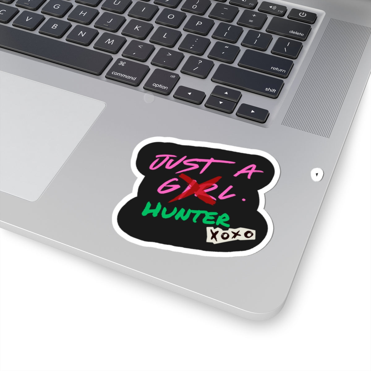 Just A Hunter Sticker, Creative Kiss-Cut Stickers for Girls | Laptop Decor, Planner Embellishments, Gift for Teen, Fun Wall Art, Unique Custom Stickers