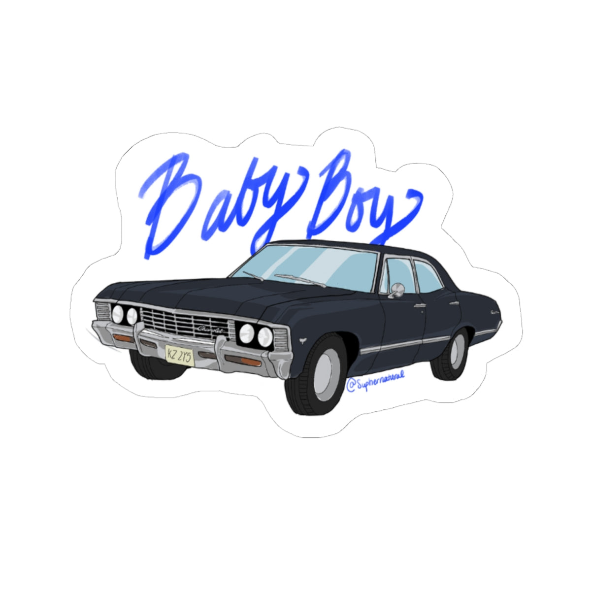 The Baby Boy, retro car sticker