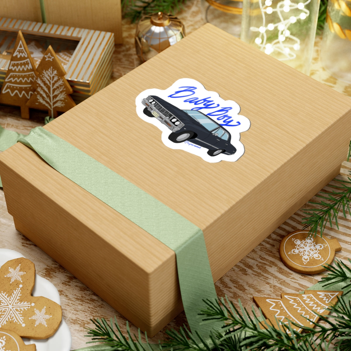 The Baby Boy, retro car sticker